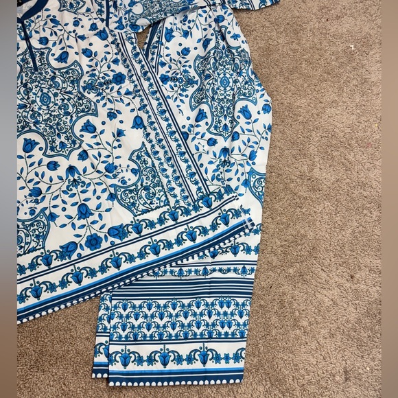 Blue and White short Shirt Pajamas - Picture 2 of 5